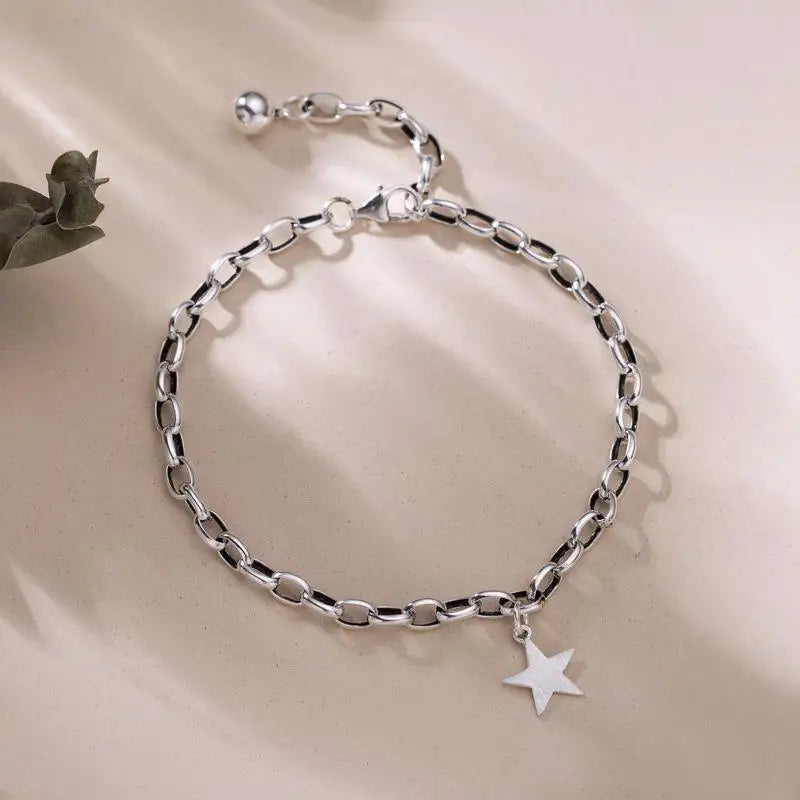 Vintage 925 Sterling Silver Anklet Chain for Women