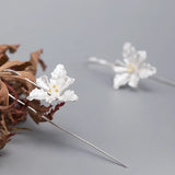 925 Silver Flower Heart Drop Earrings for Women