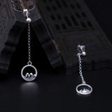 925 Sterling Silver Vows Tassel Long Earrings For Women Vintage