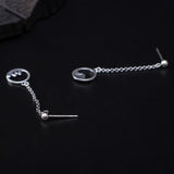 925 Sterling Silver Vows Tassel Long Earrings For Women Vintage
