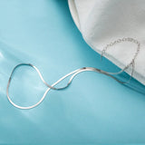 Snake Bone Chain Choker Necklace 925 Sterling Silver Short Necklace For Women