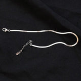 Real 925 Sterling Silver Snake Bone Chain Anklet Bracelet for Women