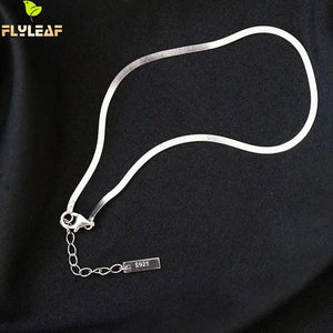 Real 925 Sterling Silver Snake Bone Chain Anklet Bracelet for Women