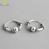 925 Sterling Silver Statement Ball Hoop Earrings for Women
