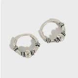 925 Sterling Silver Statement Ball Hoop Earrings for Women