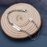 Vintage Weaving Tank Chain 925 Sterling Silver Bracelet Women Fine Jewelry