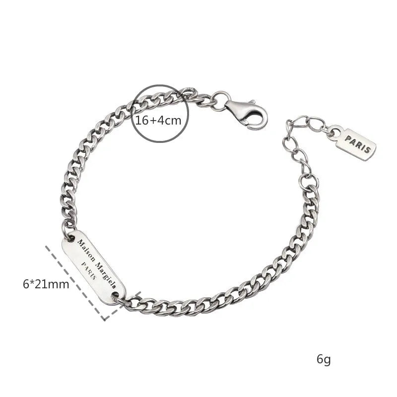 Vintage Weaving Tank Chain 925 Sterling Silver Bracelet Women Fine Jewelry