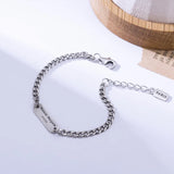 Vintage Weaving Tank Chain 925 Sterling Silver Bracelet Women Fine Jewelry