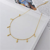 Water Drop 18k Choker Necklace 925 Silver Short Necklace For Women