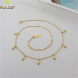 Water Drop 18k Choker Necklace 925 Silver Short Necklace For Women