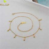 Water Drop 18k Choker Necklace 925 Silver Short Necklace For Women
