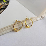 925 Silver Circle Hoop Earrings Women 18k Jewelry