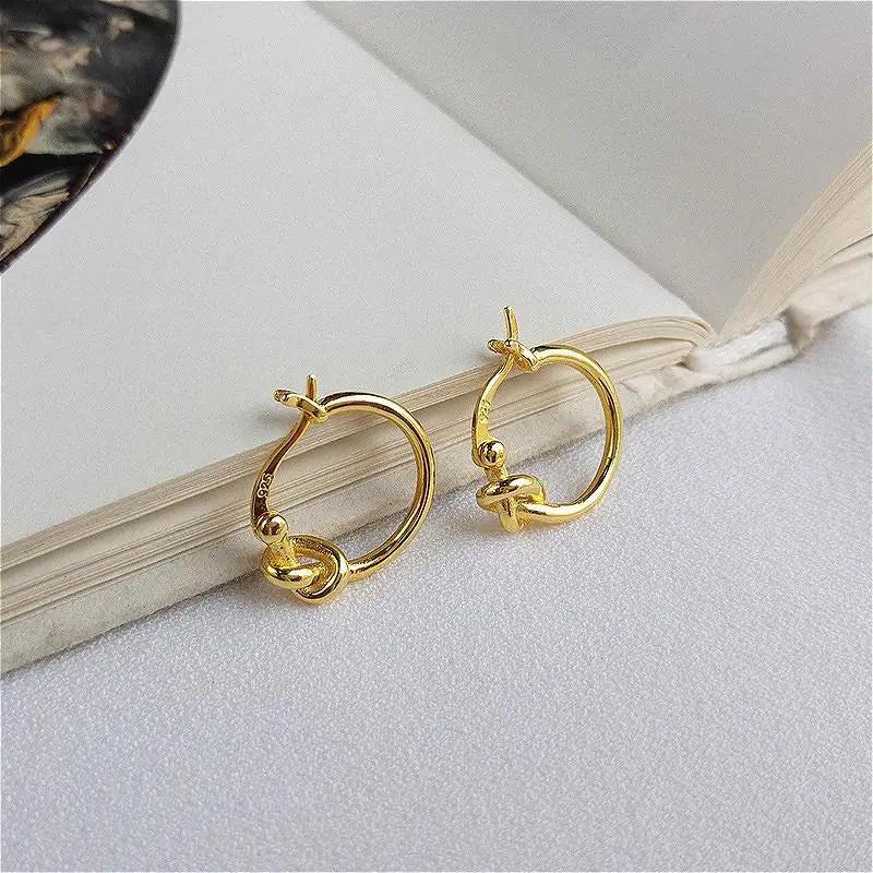 925 Silver Circle Hoop Earrings Women 18k Jewelry