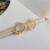 925 Silver Circle Hoop Earrings Women 18k Jewelry