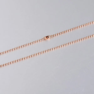 1.5mm Ball Bead Chain Necklace Steel Rose Stainless DIY 20'' 10piece/lot