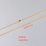 1.5mm Ball Bead Chain Necklace Steel Rose Stainless DIY 20'' 10piece/lot