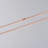 1.5mm Ball Bead Chain Necklace Steel Rose Stainless DIY 20'' 10piece/lot