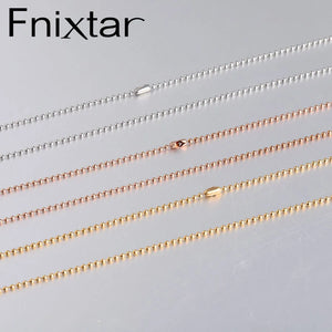 1.5mm Ball Bead Chain Necklace Steel Rose Stainless DIY 20'' 10piece/lot