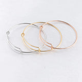 Fnixar 1.6mm Expandable Bangle Bracelet DIY Charm Wire Adjustable 10pcs