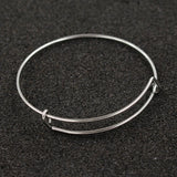 Fnixar 1.6mm Expandable Bangle Bracelet DIY Charm Wire Adjustable 10pcs