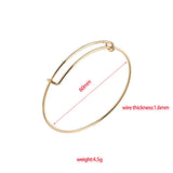 Fnixar 1.6mm Expandable Bangle Bracelet DIY Charm Wire Adjustable 10pcs