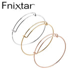 Fnixar 1.6mm Expandable Bangle Bracelet DIY Charm Wire Adjustable 10pcs