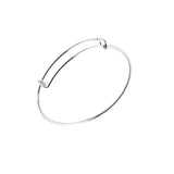 Fnixar 1.6mm Expandable Bangle Bracelet DIY Charm Wire Adjustable 10pcs