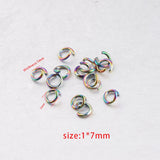 Rainbow Stainless Steel Jump Ring 100pcs/lot