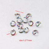 Rainbow Stainless Steel Jump Ring 100pcs/lot