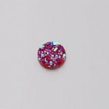100Pcs 6mm Candy Glitter Rhinestones Round Disc Jewelry Finding Accessories