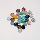 100Pcs 6mm Candy Glitter Rhinestones Round Disc Jewelry Finding Accessories
