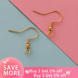 100pcs Stainless Steel Earring Hooks Hypoallergenic DIY Jewelry