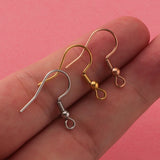 100pcs Stainless Steel Earring Hooks Hypoallergenic DIY Jewelry