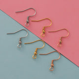 100pcs Stainless Steel Earring Hooks Hypoallergenic DIY Jewelry