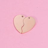 Fnixtar 10Pairs Heart Charms Stainless Steel DIY Necklace Keychain