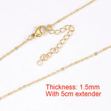 10Pcs Stainless Steel Cable Chain Necklaces 40-60cm DIY Jewelry Accessories