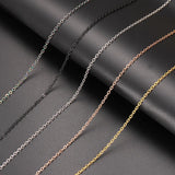 10Pcs Stainless Steel Cable Chain Necklaces 40-60cm DIY Jewelry Accessories