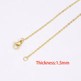 10Pcs Stainless Steel Cable Chain Necklaces 40-60cm DIY Jewelry Accessories