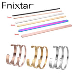 Fnixtar 10Pcs 160mm DIY Cuff Bangle Material Stainless Steel Blank Strips