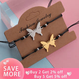 Fnixtar 10pcs Friendship Couple Stainless Steel Charm Bracelet