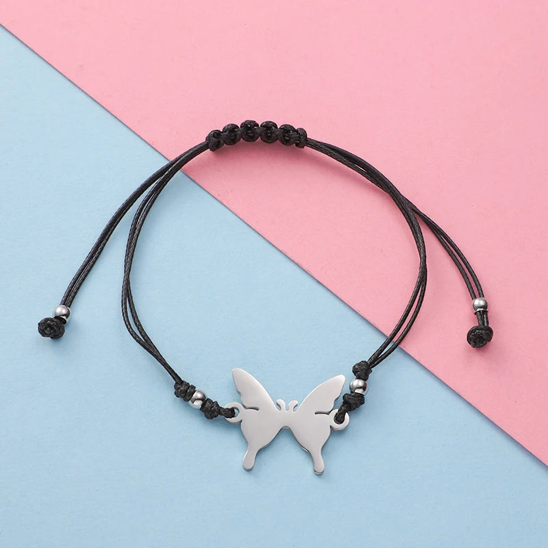 Fnixtar 10pcs Friendship Couple Stainless Steel Charm Bracelet