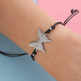 Fnixtar 10pcs Friendship Couple Stainless Steel Charm Bracelet