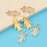 Fnixtar 10pcs Stainless Steel Friendship Love Pendants