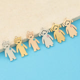 Fnixtar 10pcs Stainless Steel Friendship Love Pendants