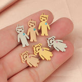 Fnixtar 10pcs Stainless Steel Friendship Love Pendants