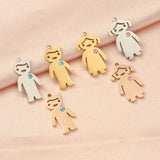 Fnixtar 10pcs Stainless Steel Friendship Love Pendants