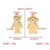 Fnixtar 10pcs Stainless Steel Friendship Love Pendants