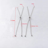 12Pcs 1.8mm Stainless Steel Slider Extender Chain DIY Jewelry Necklace Bracelet