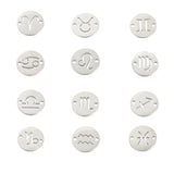 12Pcs 12mm Zodiac Charms 1.5mm Hole Constellations Charms For Necklaces Bracelet