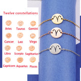 12pcs Zodiac Sign Constellation Bracelet Stainless Steel Chain Women Girls Gift